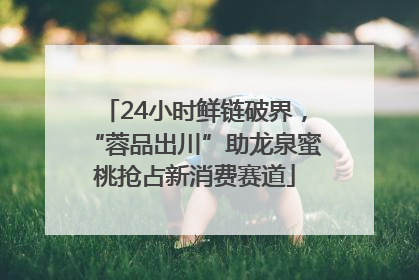 24小时鲜链破界，“蓉品出川”助龙泉蜜桃抢占新消费赛道